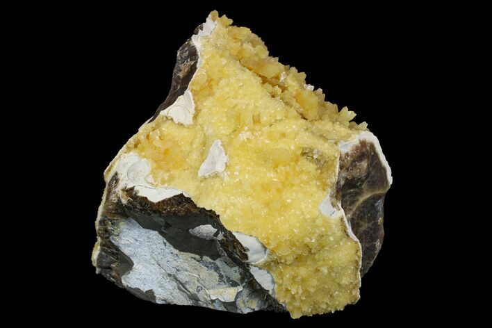 Fluorescent, Yellow Calcite Crystal Cluster - South Dakota #170702